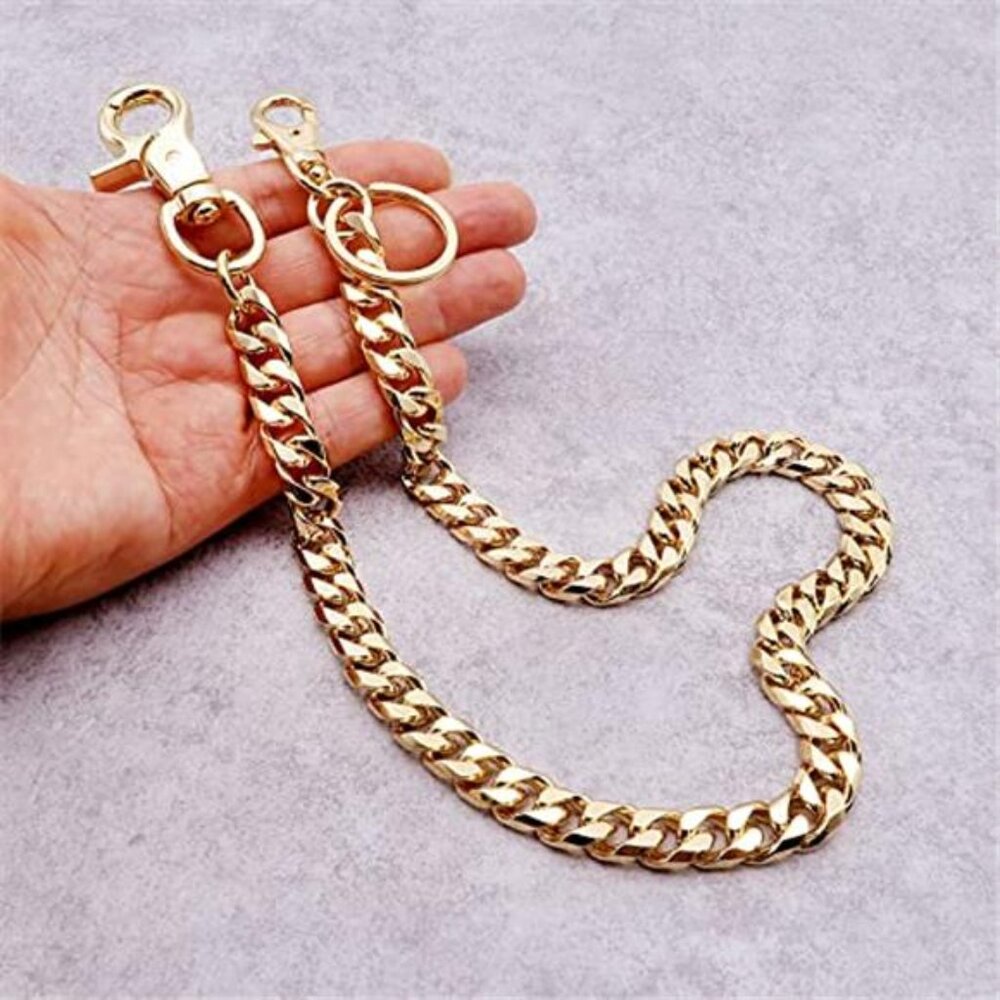 Men's Wallet Chain Biker Motorcycle Pants Jean Punk Long Key Chain - Picture 5 of 7